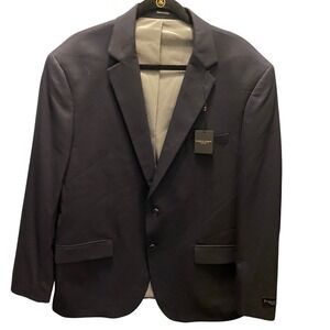 Pronto Uomo Mens Dark Wool Blend Blazer Suit Coat Size 46L Exceptional! NEW
